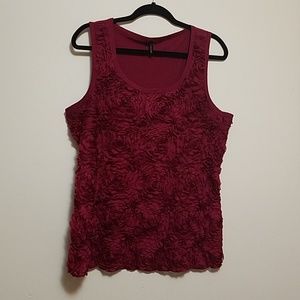 Flower ribbon top, pink